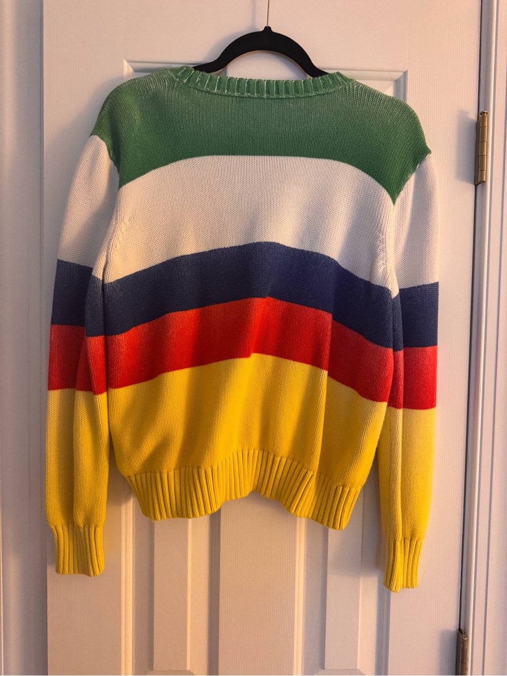 Ralph Lauren Striped Crewneck Sweater in Green, White, Blue, Red, Yellow - Picture 2 of 4